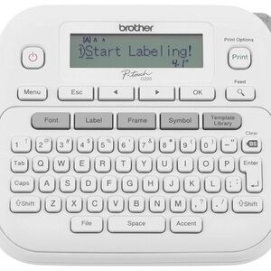 Brother P-touch Label Maker with White and Gray Design